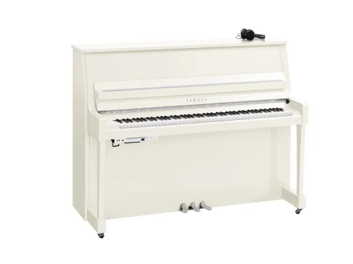 Yamaha B20 in weiß poliert mit Chromausstattung und Silentfunktion