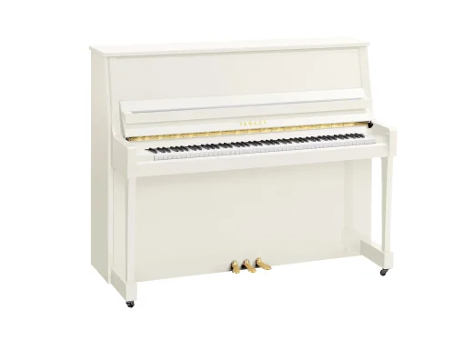 Gesamtansicht eines Yamaha B30 in weiß poliert Messing