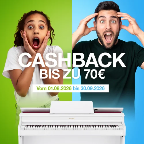Die Casio Cashback Aktion ist gültig vom 01.08. bis 30.09.2026.