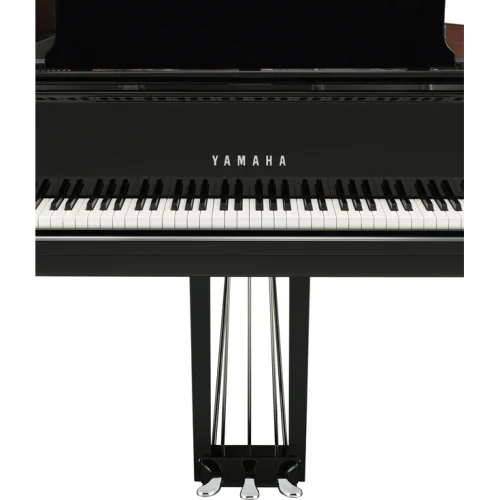 Lyra eines Yamaha Flügel C2X mit Chromausstattung